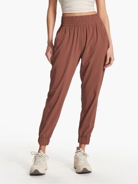 Vuori "Villa" Dusty Rose Hazelnut Brown Lightweight Performance Jogger Pant